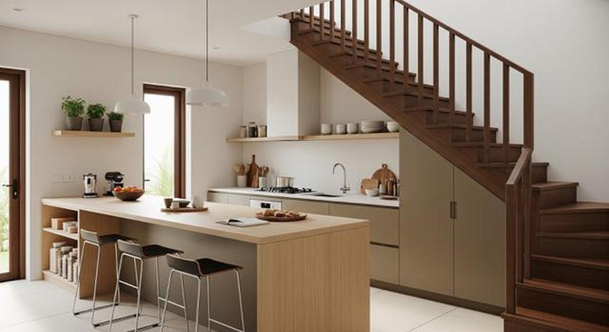 8 Model Dapur Bawah Tangga Rumah Minimalis, Hemat Tempat dan Tetap Estetik