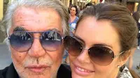 Roberto Cavalli dan istri mudanya Sandra Nilsson. (Dok: Instagram @robertocavalli)