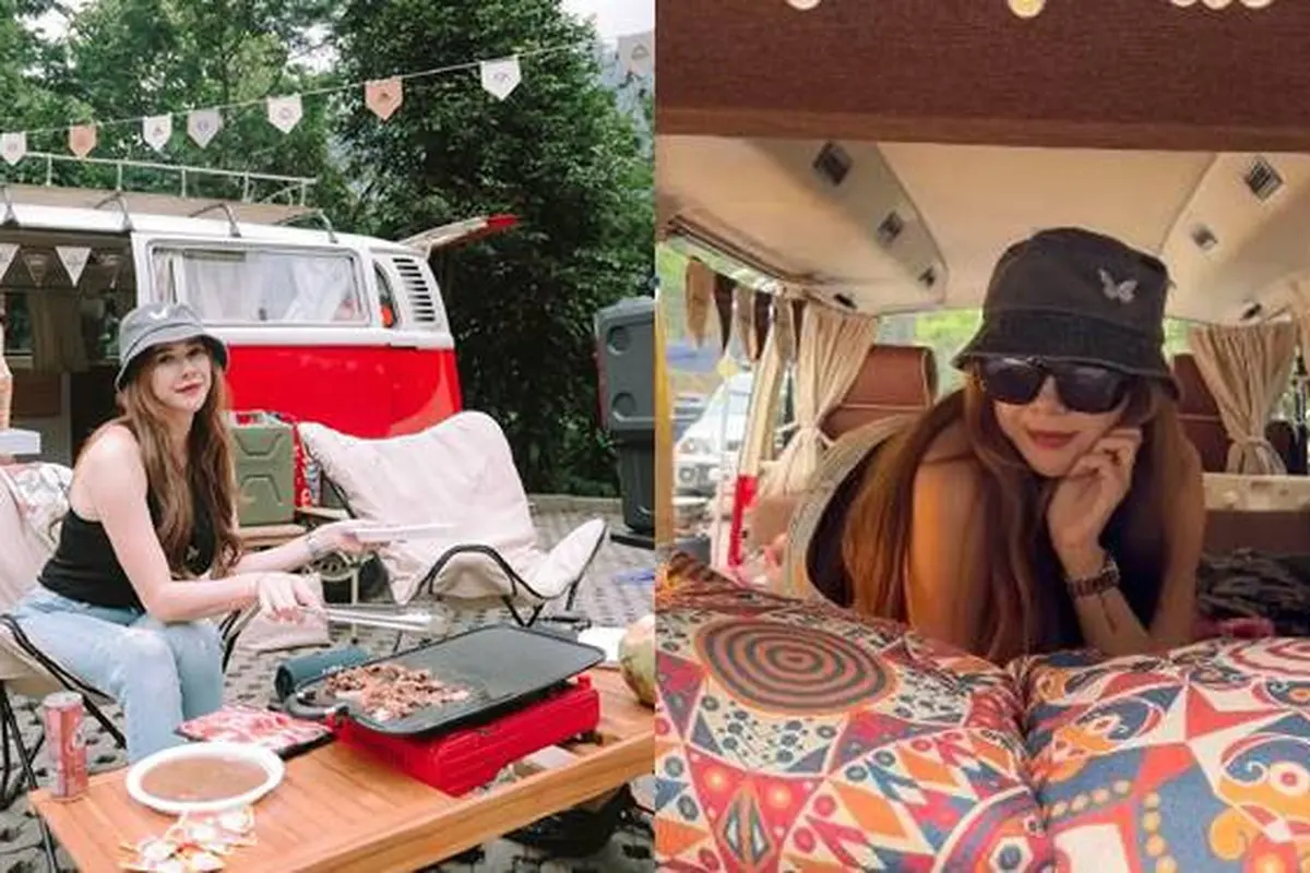 7 Potret Seru Aura Kasih Piknik Bareng Arabella ke Gunung Puntang
