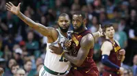 Marcus Morris cetak poin terbanyak untuk Boston Celtics saat kalahkan Cavaliers di final Wilayah Timur NBA (AP Photo/Michael Dwyer)