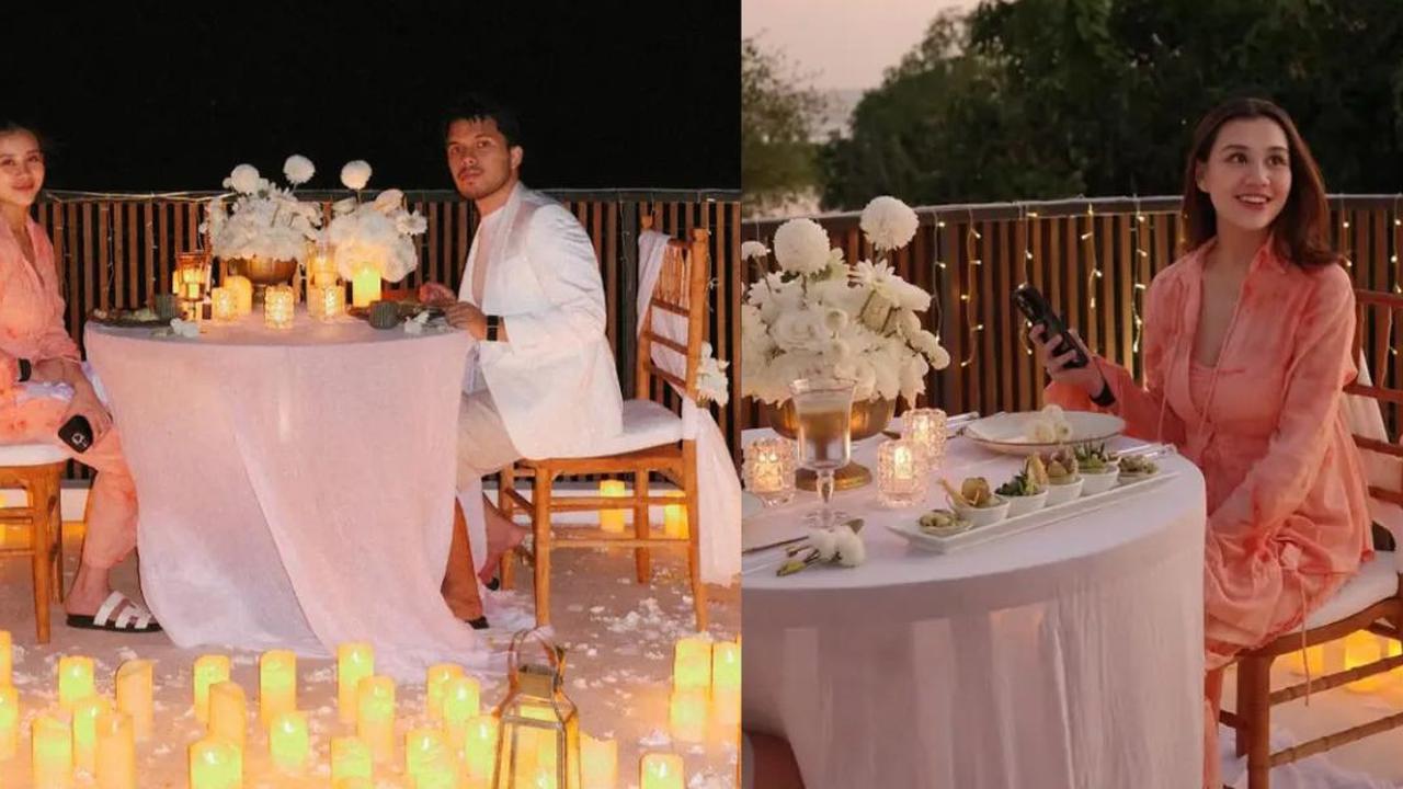 Potret Aaliyah Massaid dan Thariq Halilintar Intimate Dinner di Bali Rayakan Anniversary Pernikahan, Diwarnai Kejutan
