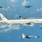 Momen Pesawat PM Modi Dikawal 5 Jet Tempur TNI AU