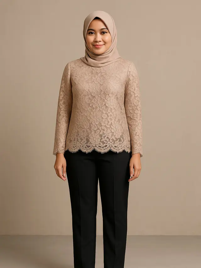 Baju Atasan Brokat Cocok Bawahan Apa? Ini 10 Padu Padan yang Tepat Supaya Tidak Norak/ Ilustrasi oleh AI