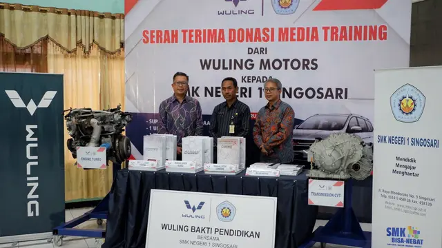 Wuling Berikan 1 Unit Cortez S ke SMK Negeri 1 Singosari (Ist)