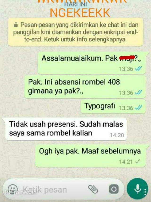 7 Chat Alasan Dosen Batalin Perkuliahan Ini Bikin Ngakak