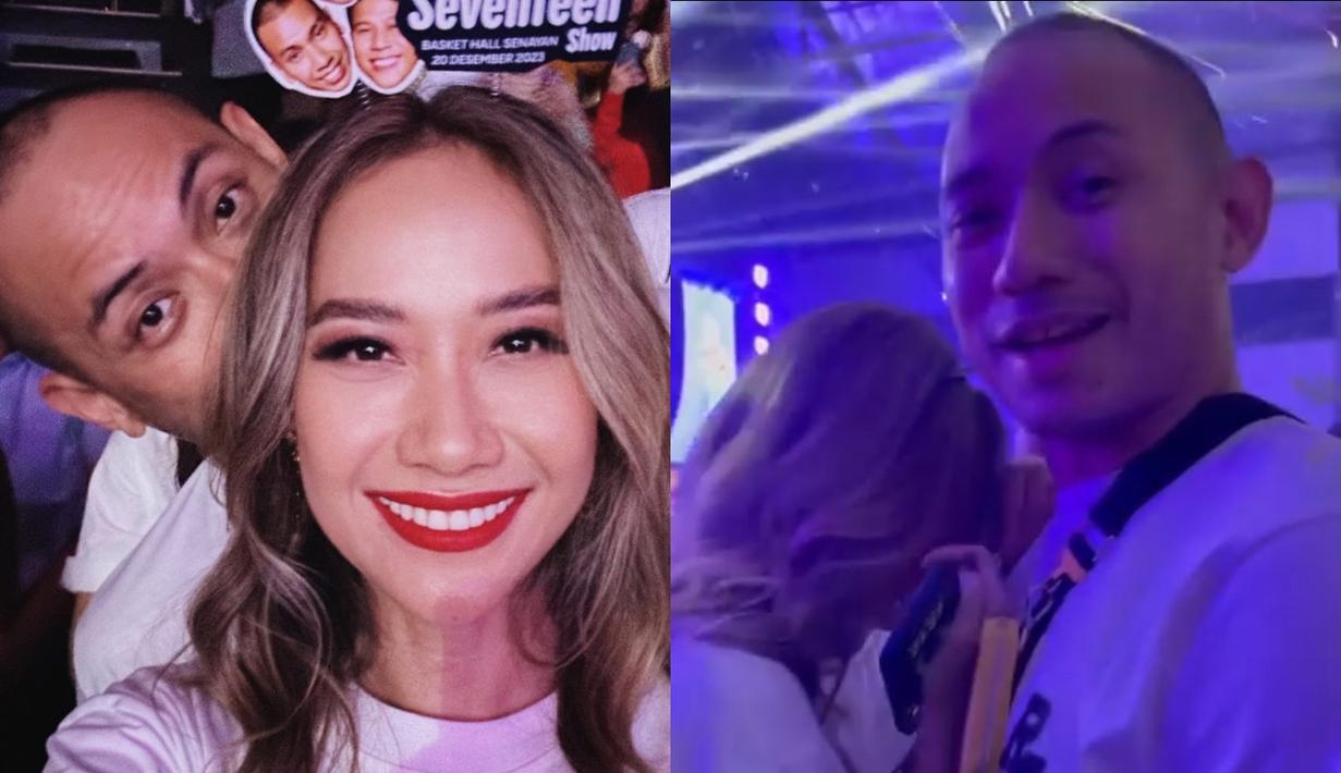 Seperti momen BCL nonton konser RAN baru-baru ini, Tiko terlihat mendampingi sang istri. Tak hanya itu, Tiko yang kini berusia 40 tahun justru terlihat awet muda saat mengenakan kaos kasual nonton konser. (Liputan6.com/IG/@itsmebcl)