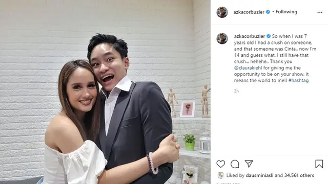 Azka Corbuzier, putra Deddy Corbuzier bersama Cinta Laura (Foto: Instagram/@azkacorbuzier)