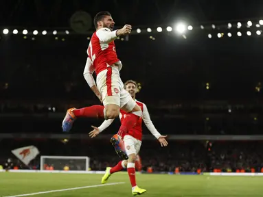 Gol Tunggal pemain Arsenal, Olivier Giroud mengantarkan timnya meraih poin penuh pada laga Premier League Boxing Day melawan West Bromwich di Emirates Stadium, (26/12/2016). (Action Images via Reuters/John Sibley)