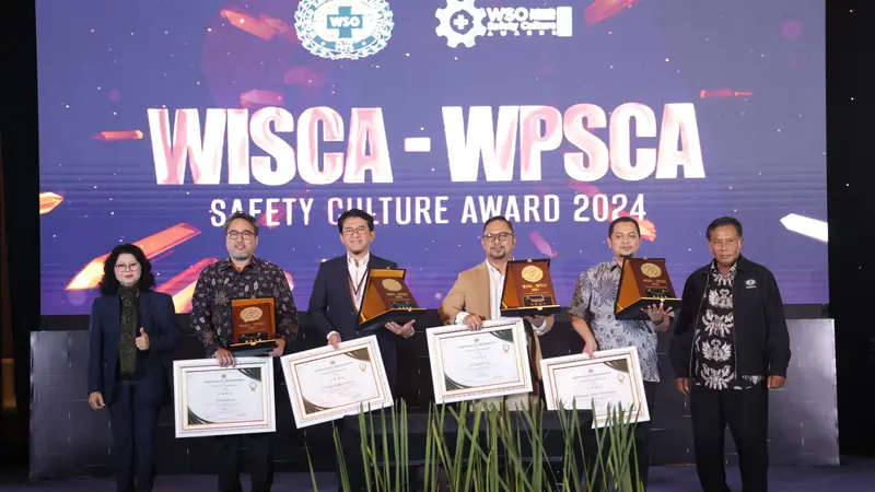 Nusantara Regas meraih penghargaan dari World Safety Organization (WSO) Indonesia-Pakistan Safety Culture Award (WISCA-WPSCA) 2024 dengan kategori bintang 4.