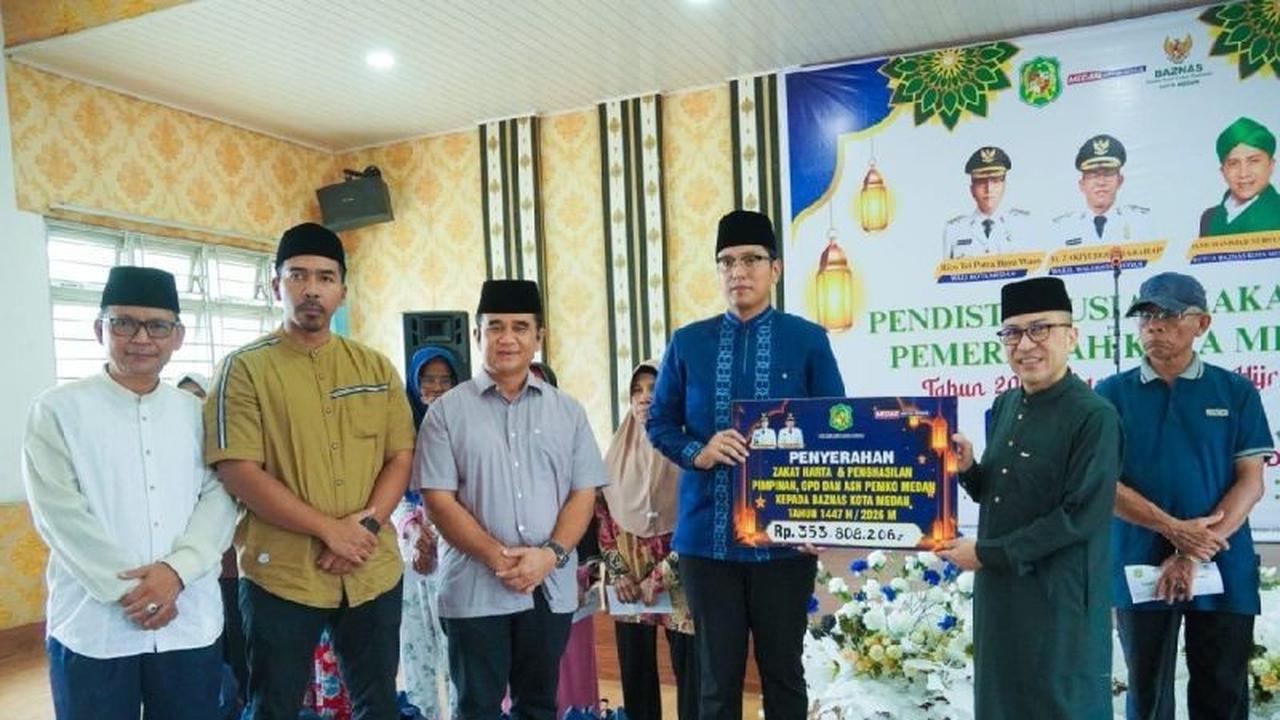 Pemkot Medan Salurkan Rp353 Juta Zakat ASN, Ringankan Beban Jelang Lebaran 2026