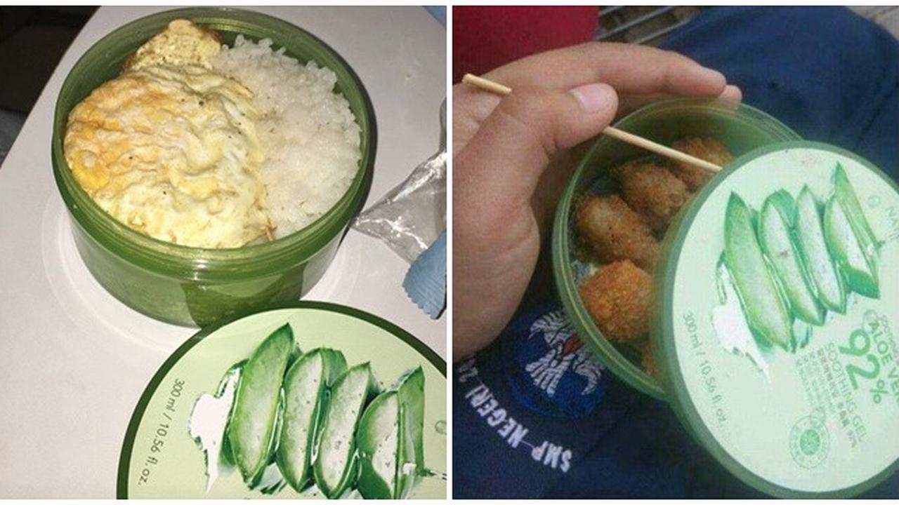 6 Potret Wadah Bekas Skincare Alih Fungsi Untuk Makanan Ini Nyeleneh