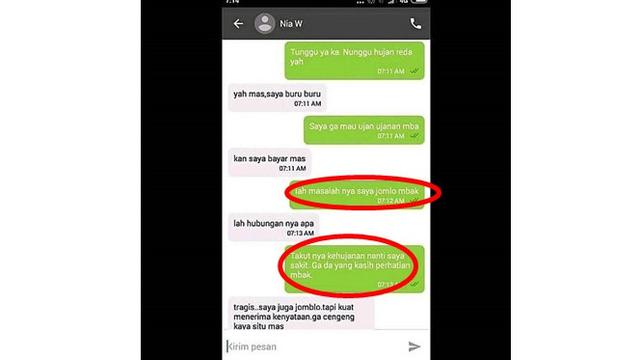 Chat Iseng 5 Driver Ojol saat Terima Orderan Ini Bikin Geregetan