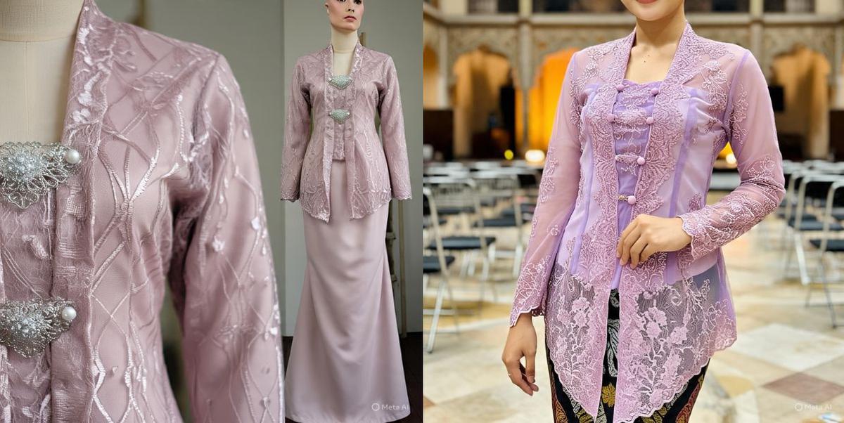 Model Kebaya Panjang Kancing Depan yang Trendi dan Anggun