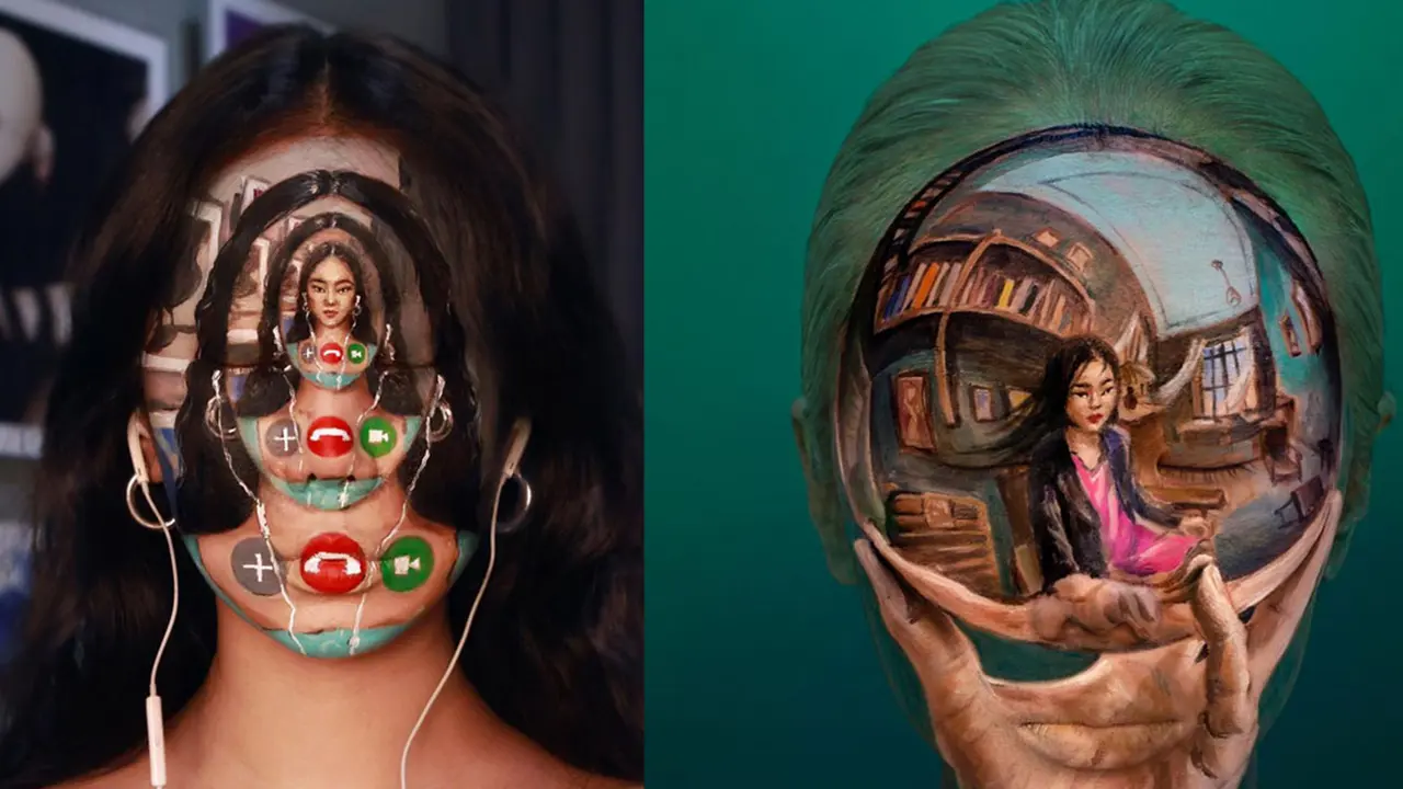 Keren, 10 Ilusi Optik Make Up Wanita Ini Bikin Takjub