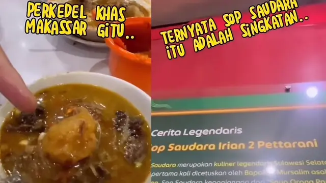 Denny Sumargo mengungkap singkatan dari Sop Saudara khas Makassar