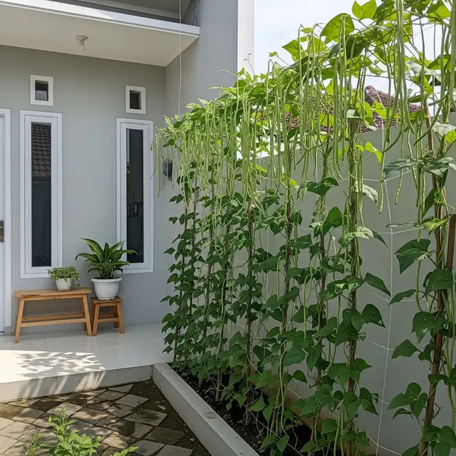 9 Model Teras Rumah dengan Pohon Buah Merambat di Tembok, Solusi Hijau Estetis