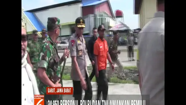 Untuk pengamanan pemilu, Polda Jawa Barat akan menerjunkan 24.500 personel yang dibantu anggota TNI sebanyak 10.450.