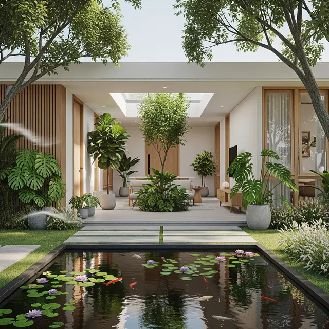 Model Rumah 6x12 Agar Tidak Panas Tanpa AC dengan Ventilasi Silang (Image by Gemini AI)