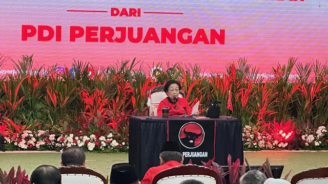 Ketua Umum Partai Demokrasi Indonesia Perjuangan (PDIP) Megawati Soekarnoputri di kantor DPP PDIP, Senin (26/8/2024).