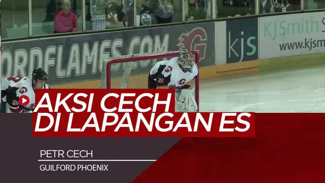 Berita Video Melihat Aksi Petr Cech Menjaga Gawang di Lapangan Es