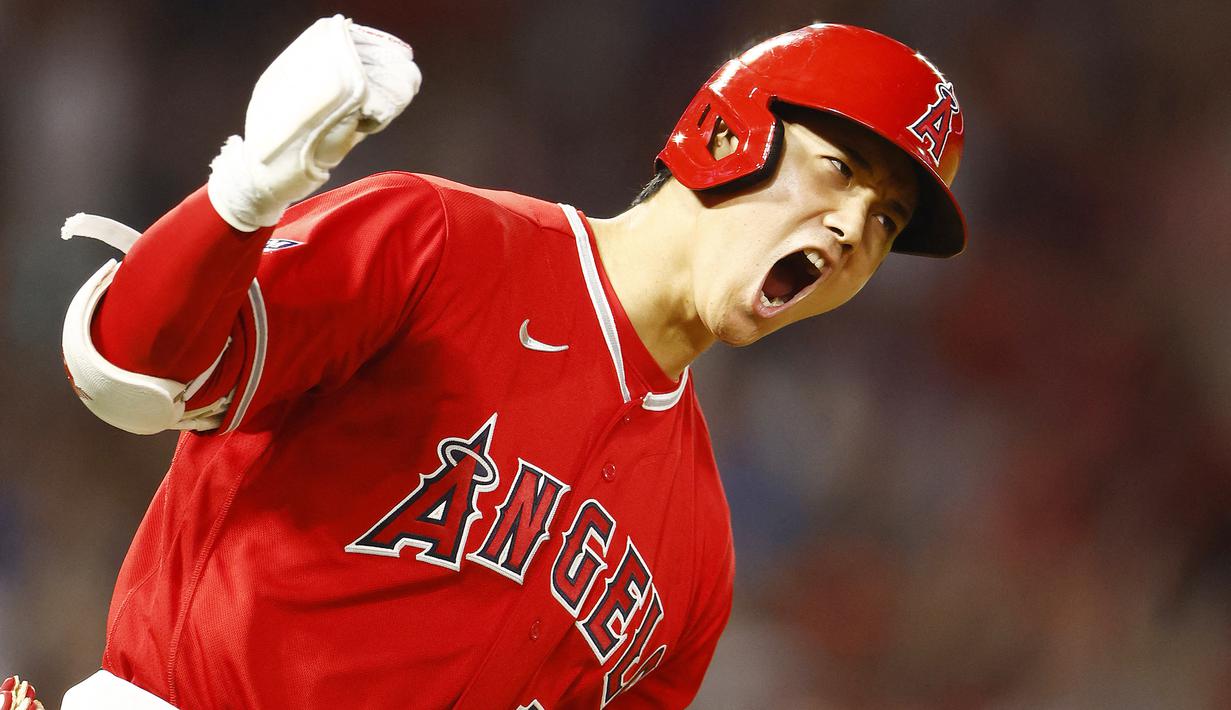 Ohtani adalah salah satu atlet baseball fenomenal di Amerika Serikat. Hampir semua penghargaan baik di klub maupun individu sudah ia didapatkan. (Getty Images/AFP/Ronald Martinez)