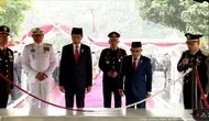 Presiden Joko Widodo atau Jokowi dan Wakil Presiden Ma'ruf Amin meninjau lokasi sumur Lubang Buaya dalam peringatan Hari Kesaktian Pancasila, 1 Oktober 2023. (Youtube Sekretariat Presiden)