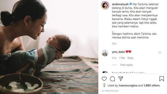 Andien dan anaknya Anakku Tarisma Jingga