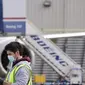 Pekerja di pabrik Boeing di AS. (AP/ E. Thompson)