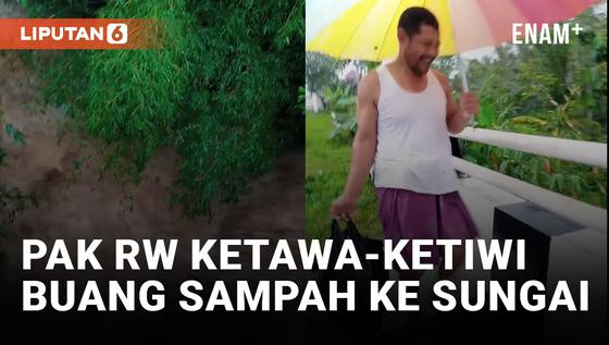VIDEO: Miris! Ketua RW Buang Sampah ke Sungai Sambil Tertawa