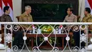 Pertemuan bilateral dilakukan dalam rangka Singapura-Indonesia Leaders Reatreat. (BAY ISMOYO/AFP)