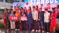 Maskapai AirAsia X (AAX), anak perusahaan grup AirAsia yang mengoperasikan Airbus A330, mengumumkan pembukaan rute langsung Kuala Lumpur–Istanbul mulai 14 November 2025. (Liputan6.com)
