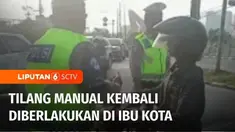 Makin maraknya pelanggaran lalu lintas yang juga harus ditindak tegas, ini membuat polisi kembali menerapkan tilang manual, di Jalan Daan Mogot, Kalideres, Jakarta Barat. Puluhan pengendara terjaring razia polisi pada Rabu siang.