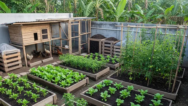 Cara Membuat Kebun Organik dari Limbah Kandang Ayam. (Foto: AI)