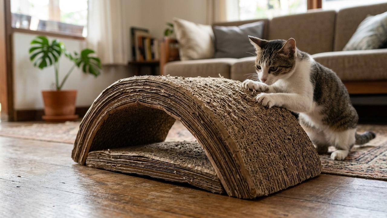Cara Membuat Garukan Kucing DIY dari Kardus Bekas/AI Generated