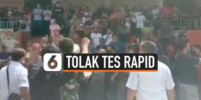 VIDEO: Ratusan Pedagang Pasar Cileungsi Bogor Tolak Tes Rapid Covid-19