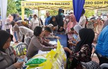 Polda Sulteng Gelar Gerakan Pangan Murah, Sediakan 2 Ton Beras Jelang Idul Fitri 1447 H