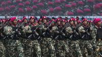 Kepala Pusat Penerangan (Kapuspen) Markas Besar (Mabes) TNI Mayjen (Mar) Freddy Ardianzah menjelaskan, HUT ke-80 TNI mengangkat tema "TNI Prima, TNI Rakyat, Indonesia Maju". (merdeka.com/Arie Basuki)