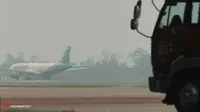 Kabut Asap Riau `Lumpuhkan` Bandara SSK II