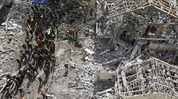 Serangan tersebut terjadi hanya beberapa jam setelah rudal Amerika Serikat menghantam tiga fasilitas nuklir utama Iran. (AP/Oded Balilty)