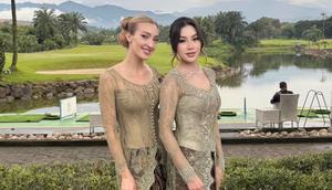 Potret para menantu keluarga Cendana di pernikahan Darma Mangkuluhur. [IG: @keziatoemion]