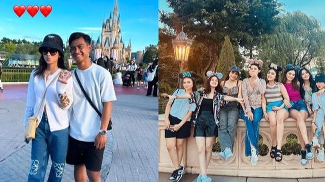 Resmi Jadi Pasangan Suami Istri, Berikut Beberapa Potret Keseruan Azizah Salsha dan Pratama Arhan di Disneyland