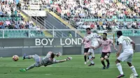 Suso mencetak gol pertama Milan saat melawan Palermo, Minggu (6/11/2016) malam WIB. (twitter.com/acmilan)