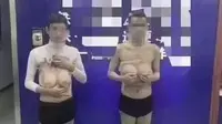 Kelompok lelaki di China sengaja mengubah penampilannya menjadi seorang perempuan untuk memeras (dok.odditycentral/Komarudin)