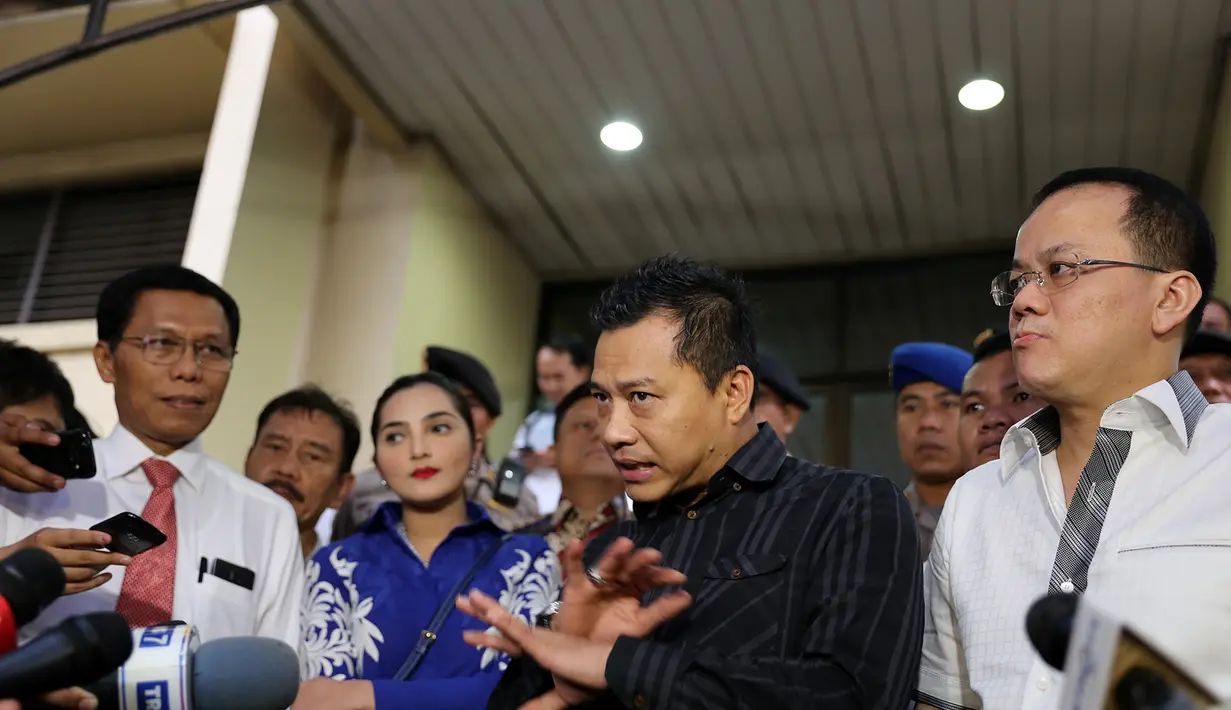 Anang Hermansyah sambangi Mabes Polri untuk tumpas pembajakan musik (Foto: Galih W Satria)