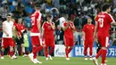 Raut sedih dan kecewa para pemain Serbia setelah kalah dari Brasil pada laga grup E Piala Dunia 2018 di Spartak Stadium, Moskow, Rusia, (27/6/2018). Brasil menang 2-0. (AP/Rebecca Blackwell)