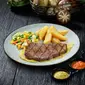 Menu vegan Beef Steak with Mix Veggie dari Abuba. (dok. Abuba Steak)