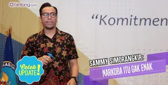 Sammy Simorangkir berbagi cerita di dalam program Stop Narkoba.