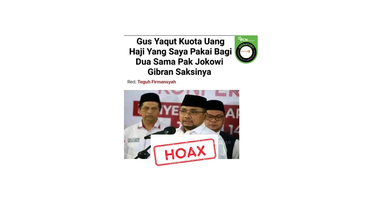 Cek fakta artikel uang kuota haji