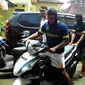 6 Tersangka kawanan begal motor yang kerap beraksi di Jabodetabek. (Liputan6.com/Atem Allatif)