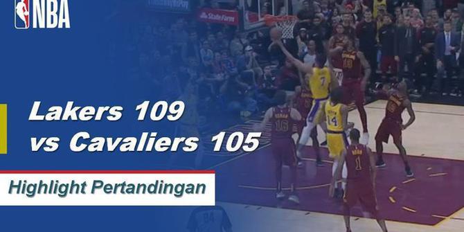 Cuplikan Hasil Pertandingan NBA : Lakers 109 vs Cavaliers 105